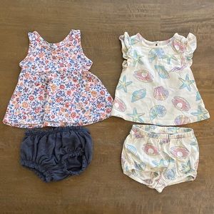 Set of two Old Navy baby girl summer outfits, 12-18 months